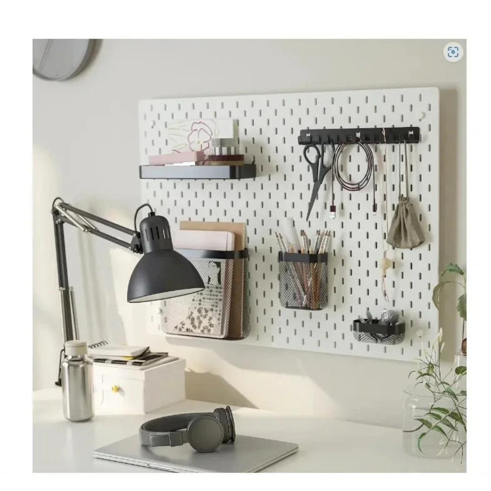 Ikea Skadis 3 Pack Storage Baskets in Black, Hangs on Skadis Pegboard System NEW
